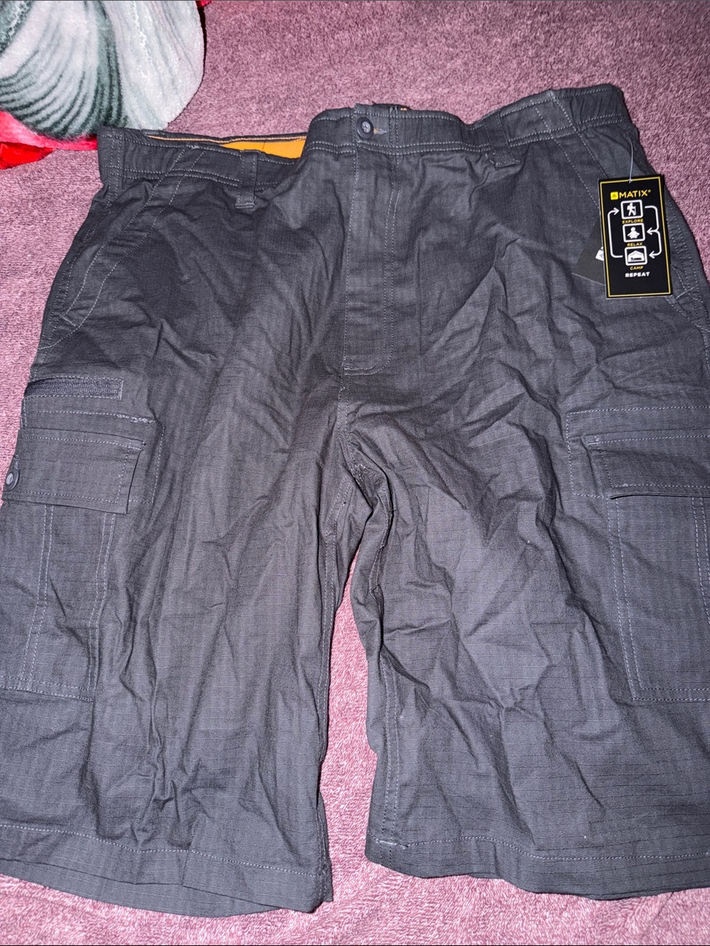 Matix Black Men's Cargo Shorts with Utility Pockets
